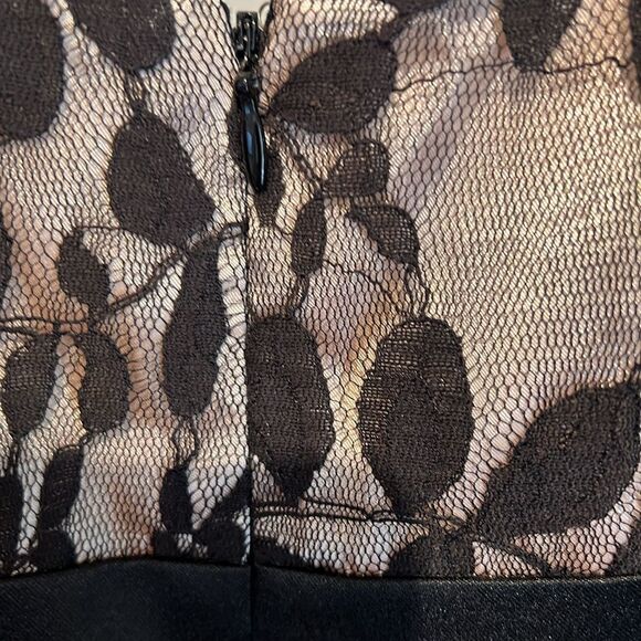 Jones New York Black/ Nude Lace‎ Sleeveless Empire Waist  Dress Sz 12 Nwt - Picture 8 of 14